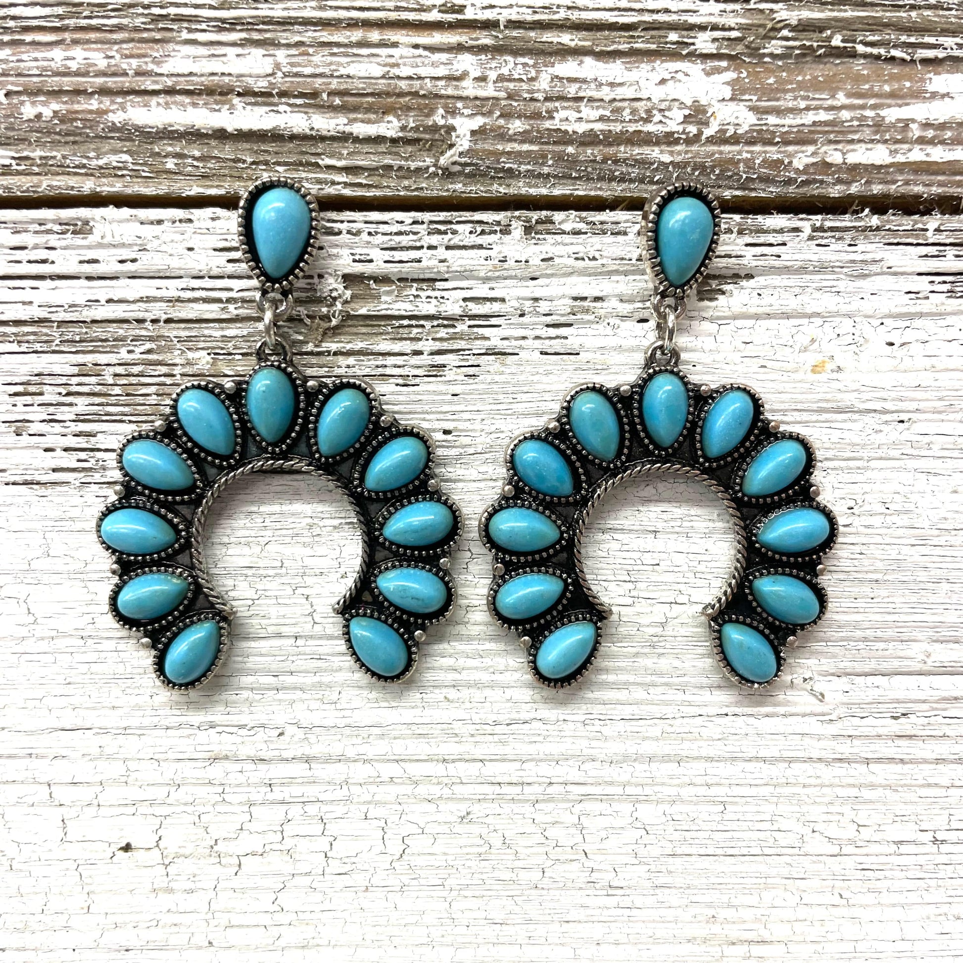 Envy Stylz Boutique Women - Accessories - Earrings Turquoise Horseshoe Dangle Earrings