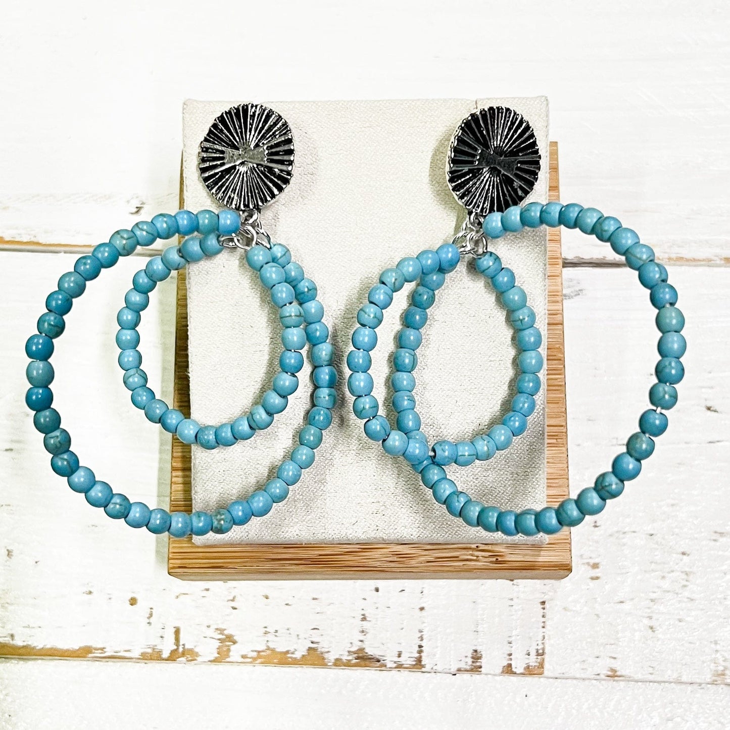 Envy Stylz Boutique Women - Accessories - Earrings Turquoise Stud Beaded Earrings