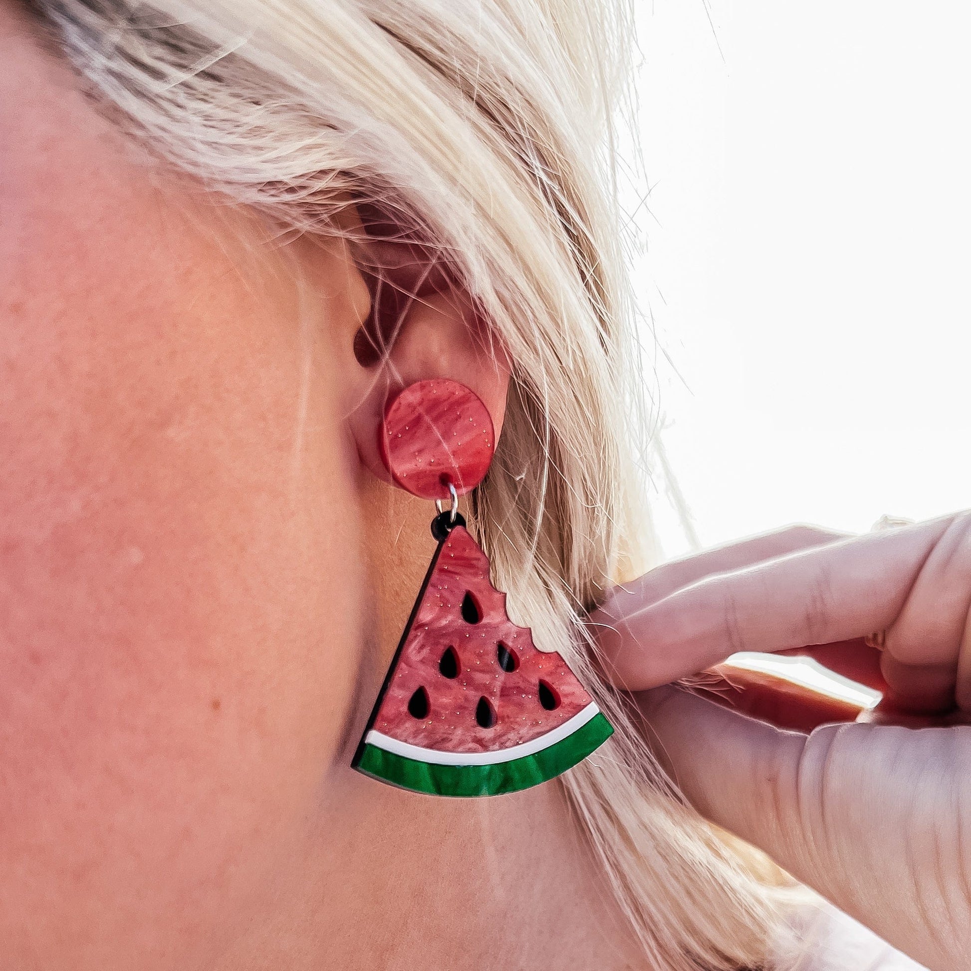 Envy Stylz Boutique Women - Accessories - Earrings Watermelon Glitter Stud Earrings