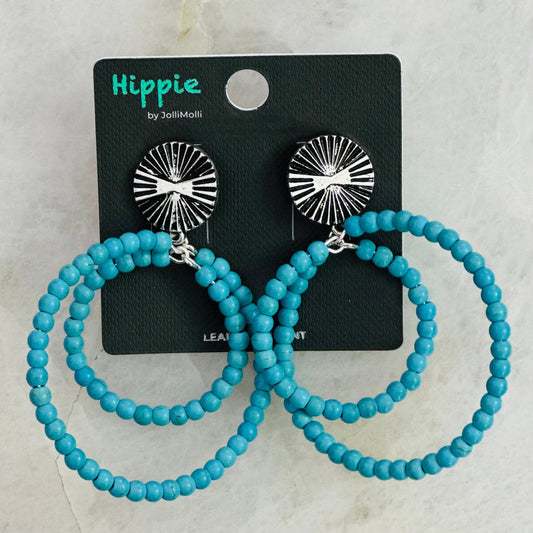 Envy Stylz Boutique Women - Accessories - Earrings Western Turquoise Beaded Earrings