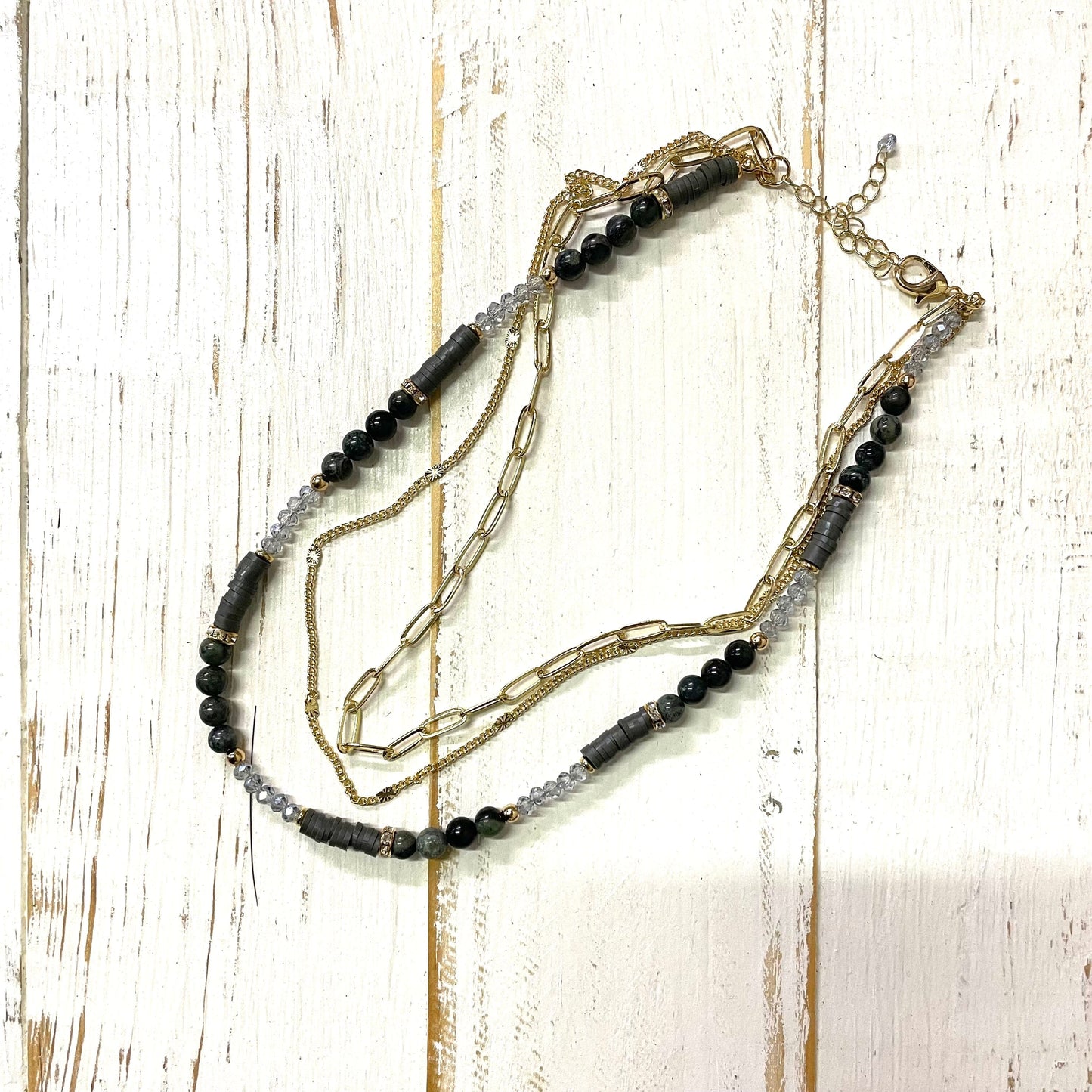 Envy Stylz Boutique Women - Accessories - Necklace Gold and Sage Necklace