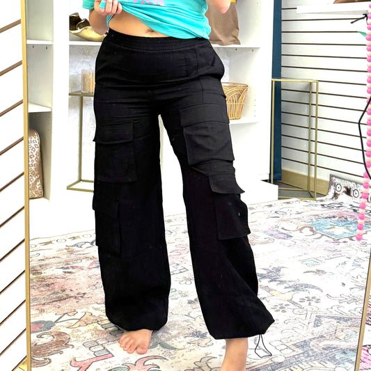Envy Stylz Boutique Women - Apparel Black Cargo Pants