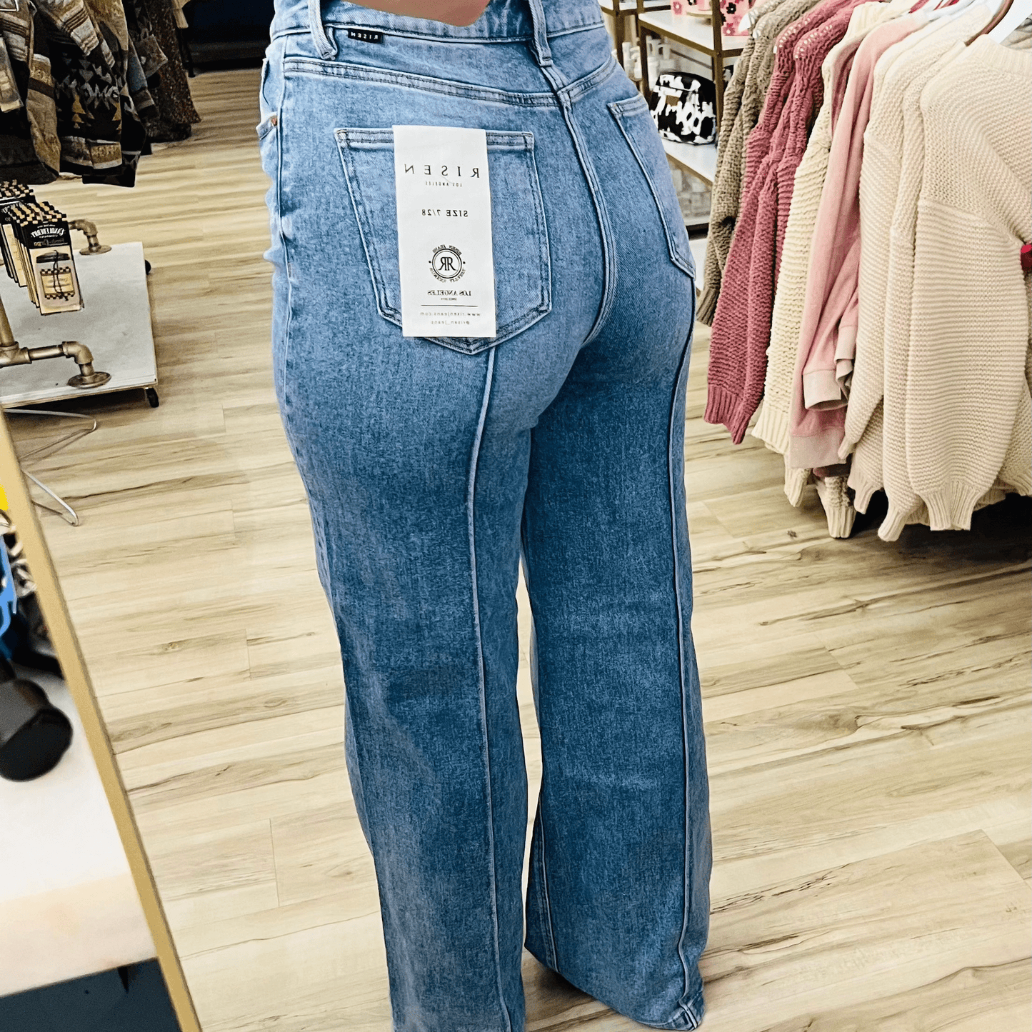 Envy Stylz Boutique Women - Apparel - Jeans High Waist Wide Leg Detailed Risen Jeans