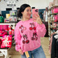 Envy Stylz Boutique Women - Apparel - Shirts - Sweater Cherries and Bows Pink Sweater