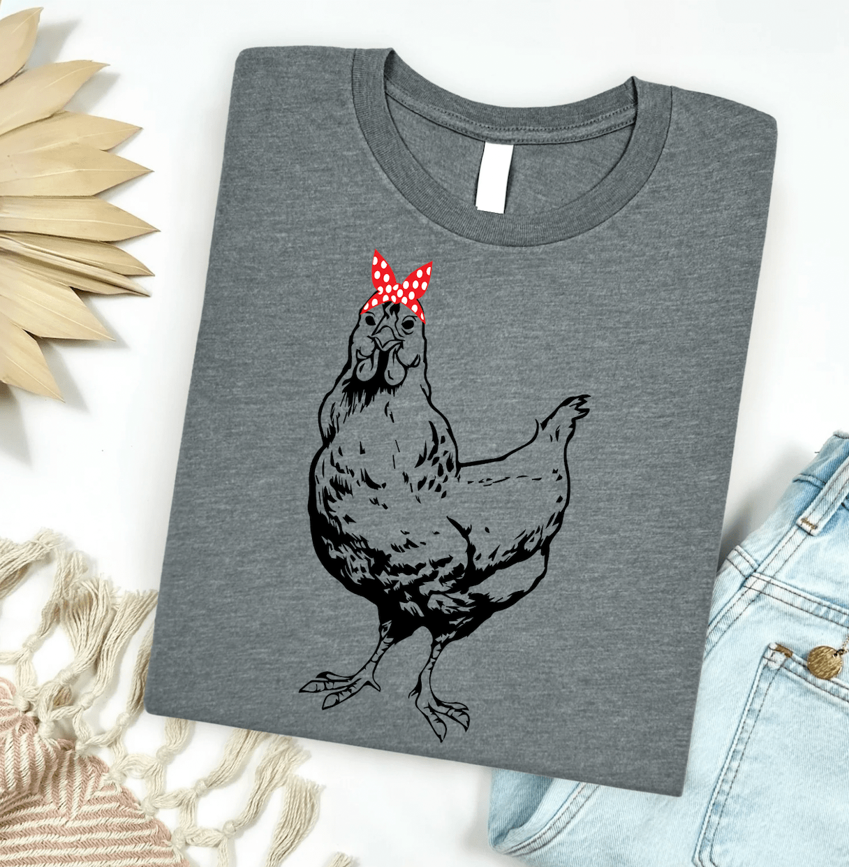 Envy Stylz Boutique Women - Apparel - Shirts - T-Shirts Bandana Chicken Graphic Tee