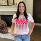 Envy Stylz Boutique Women - Apparel - Shirts - T-Shirts Checked Pink Howdy Graphic Tee