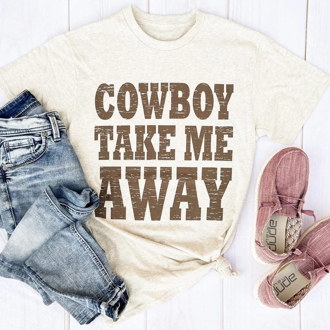 Envy Stylz Boutique Women - Apparel - Shirts - T-Shirts Cowboy Take Me Away Soft Graphic Tee