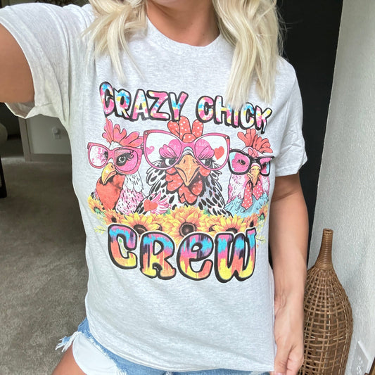 Envy Stylz Boutique Women - Apparel - Shirts - T-Shirts Crazy Chick Crew Graphic Tee