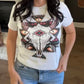 Envy Stylz Boutique Women - Apparel - Shirts - T-Shirts Cream Aztec Skull Graphic Tee