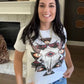 Envy Stylz Boutique Women - Apparel - Shirts - T-Shirts Cream Aztec Skull Graphic Tee