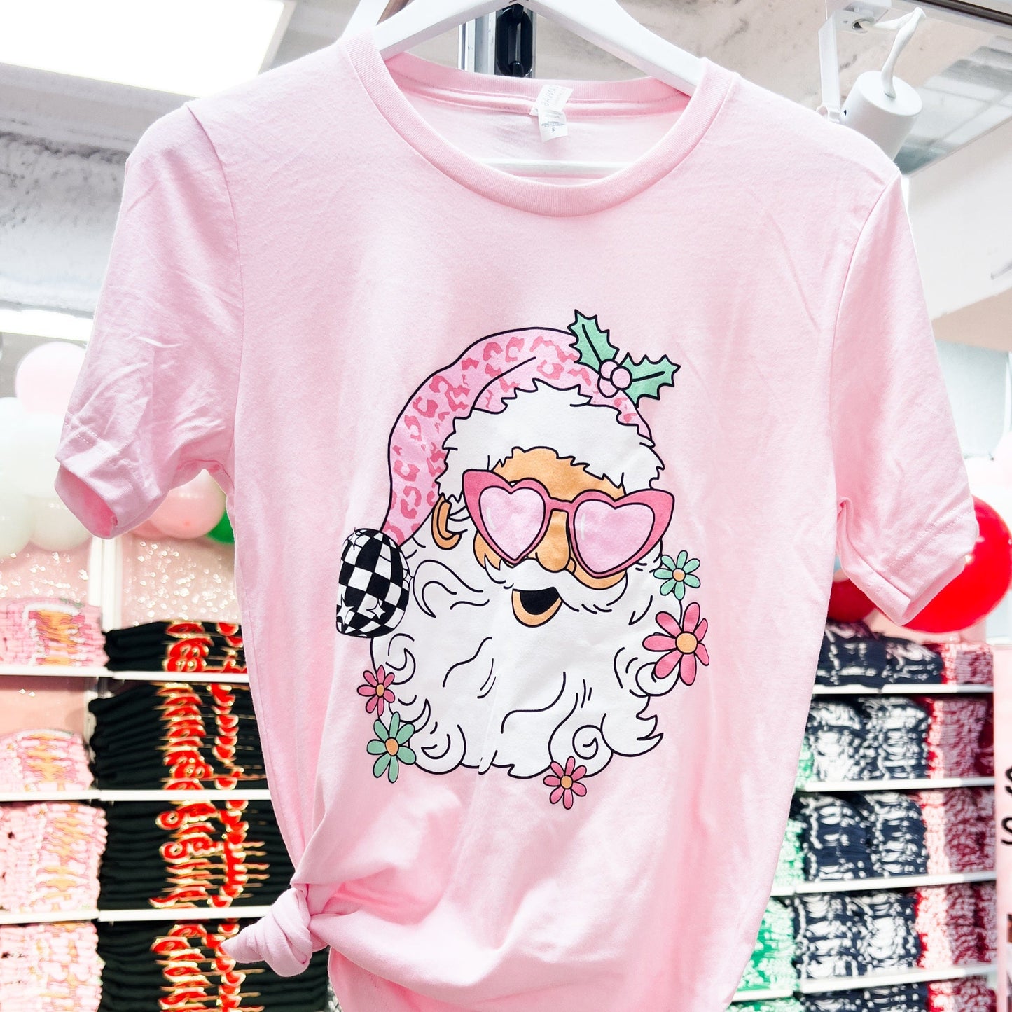 Envy Stylz Boutique Women - Apparel - Shirts - T-Shirts Disco Santa Soft Graphic Tee