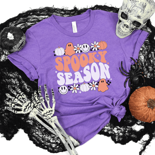Envy Stylz Boutique Women - Apparel - Shirts - T-Shirts Floral Ghost Spooky Season Soft Graphic Tee