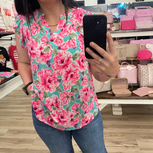 Envy Stylz Boutique Women - Apparel - Shirts - T-Shirts Flower Power Top