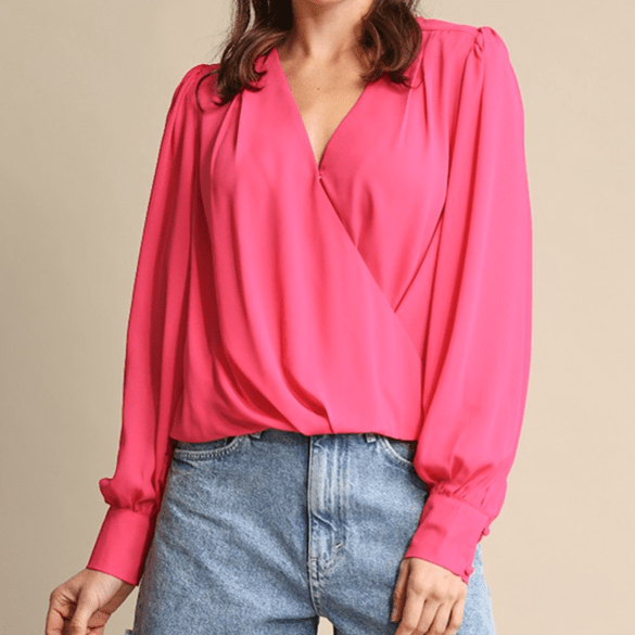 Envy Stylz Boutique Women - Apparel - Shirts - T-Shirts Fuscia Drape Top