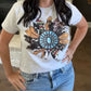 Envy Stylz Boutique Women - Apparel - Shirts - T-Shirts Glitter Serape Cow Gemstone Sunflower Graphic Tee