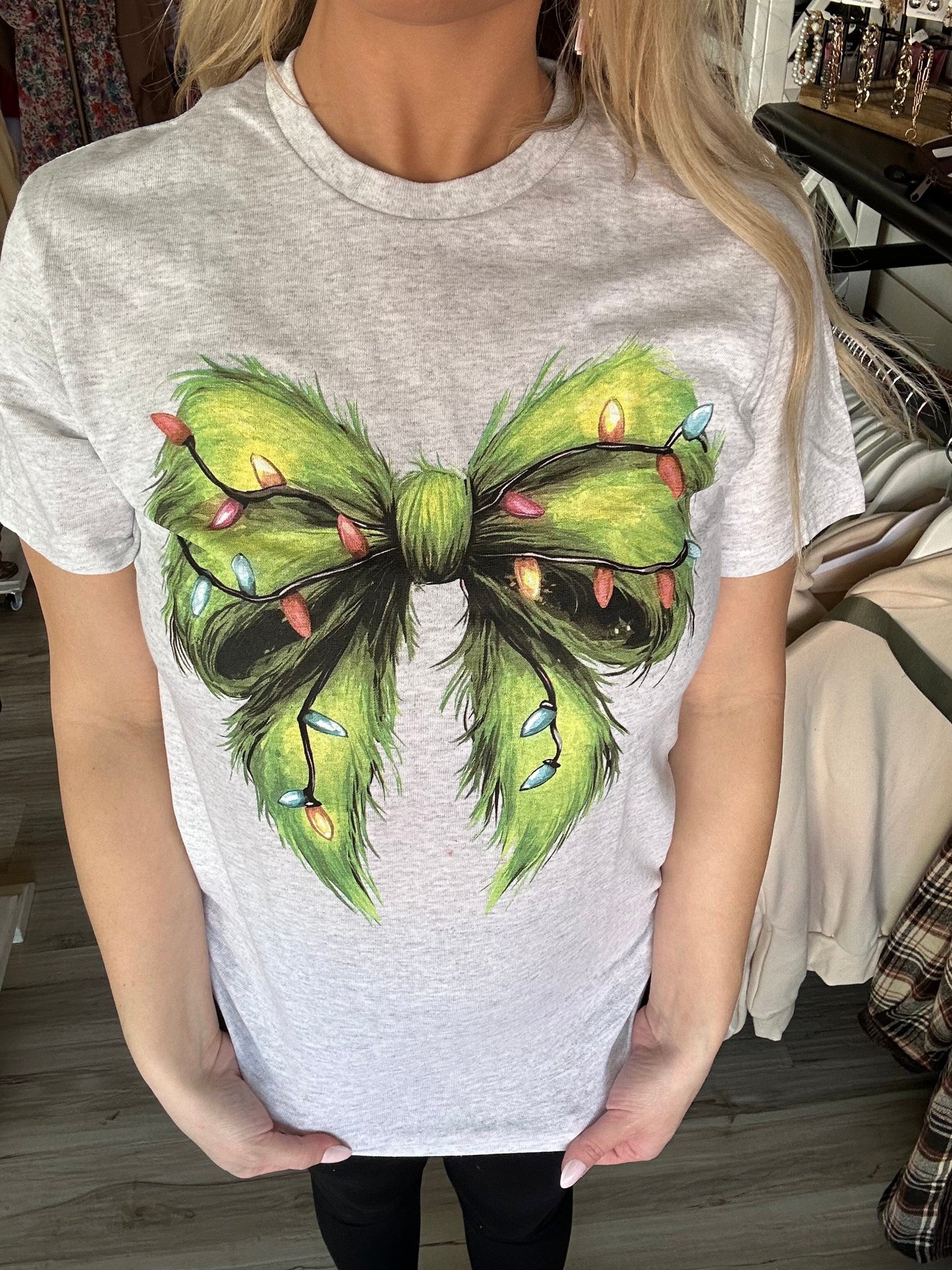 Envy Stylz Boutique Women - Apparel - Shirts - T-Shirts GREEN COQUETTE BOW Graphic Tee