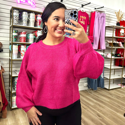 Envy Stylz Boutique Women - Apparel - Shirts - T-Shirts Hot Pink Sweater