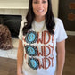 Envy Stylz Boutique Women - Apparel - Shirts - T-Shirts Howdy Turquoise Graphic Tee