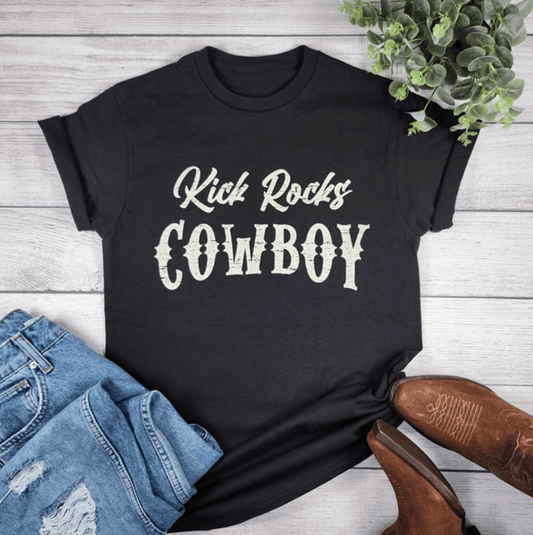 Envy Stylz Boutique Women - Apparel - Shirts - T-Shirts Kick Rocks Cowboy Graphic Tee