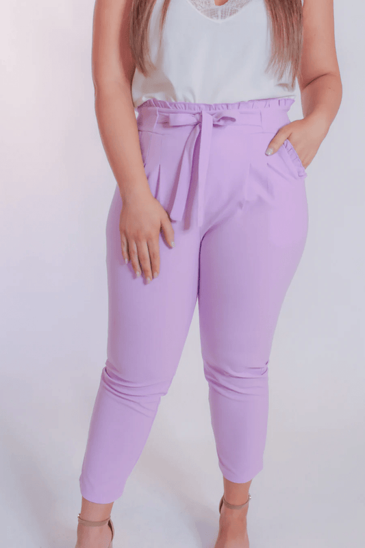 Envy Stylz Boutique Women - Apparel - Shirts - T-Shirts Lavender Slice of Style Paper Bag Pants