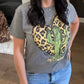 Envy Stylz Boutique Women - Apparel - Shirts - T-Shirts Leopard Heart Cactus Graphic Tee