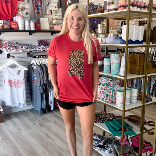 Envy Stylz Boutique Women - Apparel - Shirts - T-Shirts Leopard Mississippi Soft Graphic Tee
