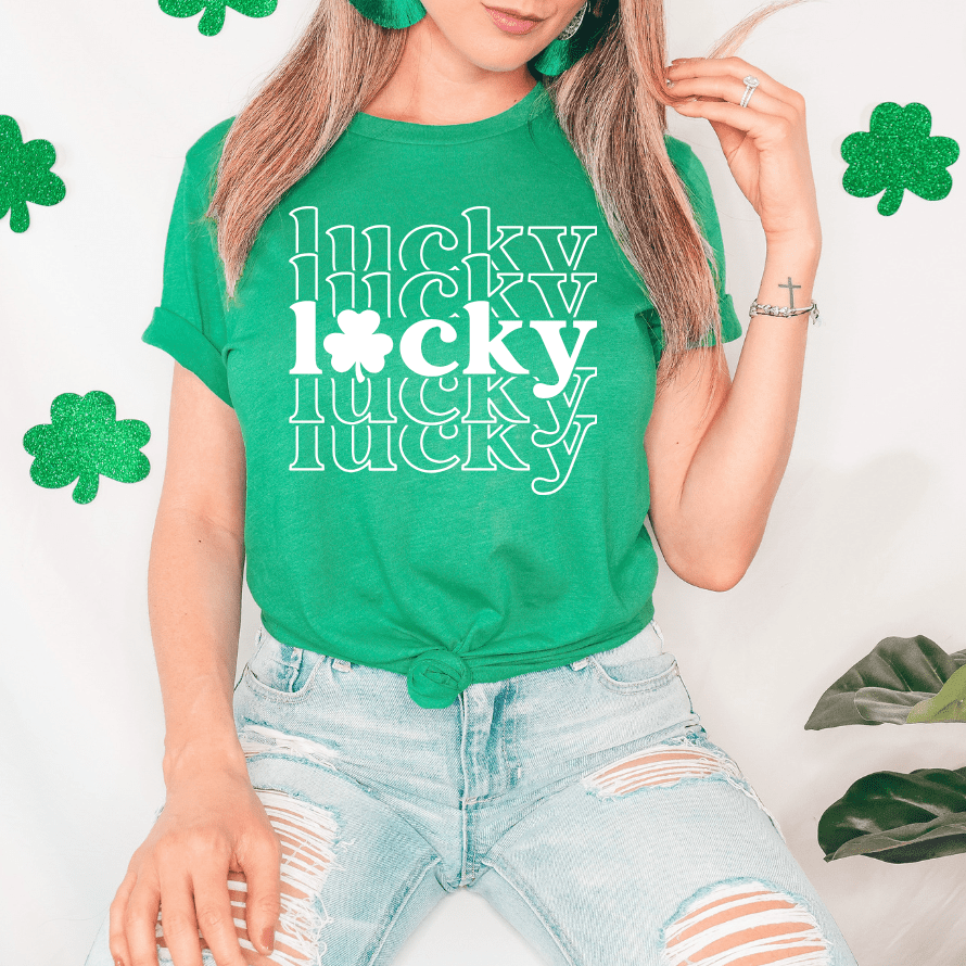 Envy Stylz Boutique Women - Apparel - Shirts - T-Shirts LUCKY Soft Graphic Tee