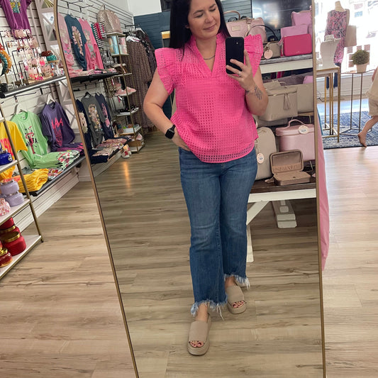 Envy Stylz Boutique Women - Apparel - Shirts - T-Shirts Pink Rosewater Blouse
