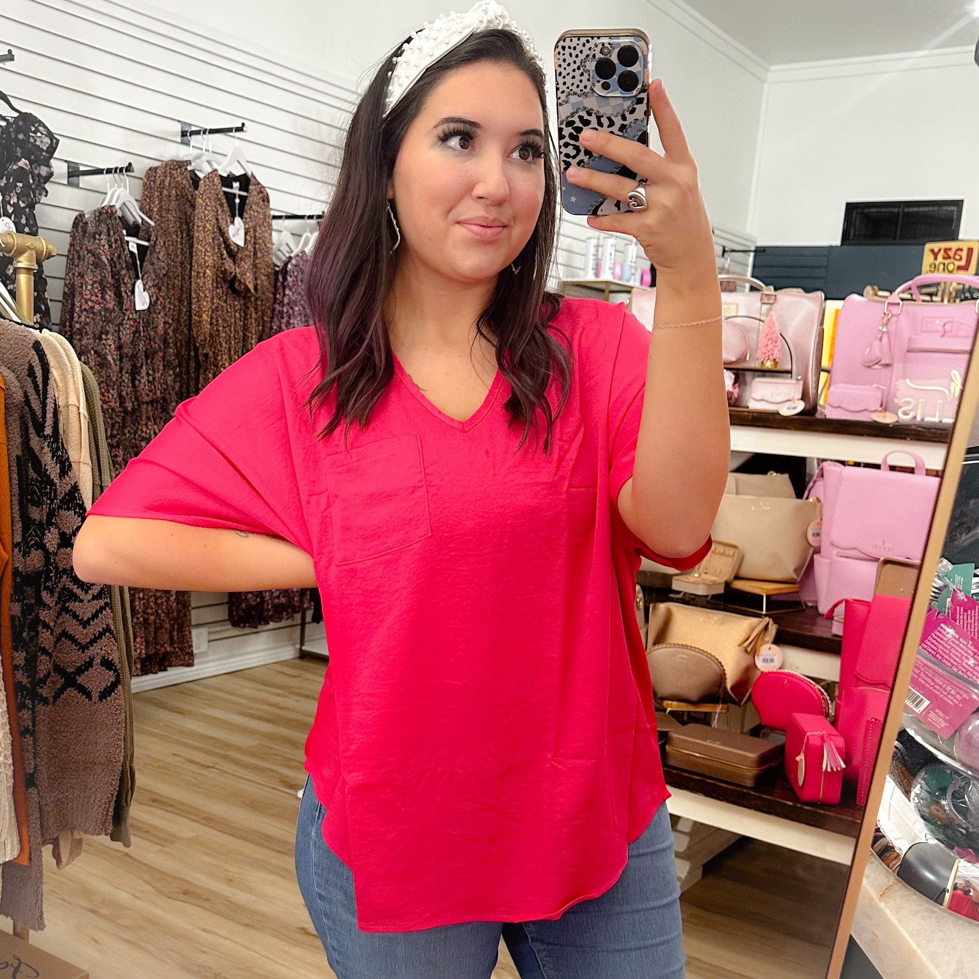 Envy Stylz Boutique Women - Apparel - Shirts - T-Shirts Pink Sheer Top