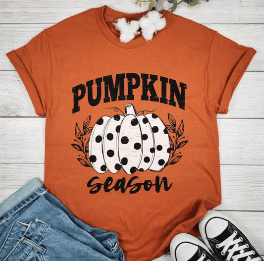 Envy Stylz Boutique Women - Apparel - Shirts - T-Shirts Polka Dot Pumpkin Graphic Tee