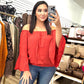 Envy Stylz Boutique Women - Apparel - Shirts - T-Shirts Rust Off The Shoulder Top