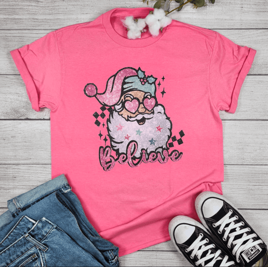 Envy Stylz Boutique Women - Apparel - Shirts - T-Shirts SANTA BELIEVE Graphic T-shirt