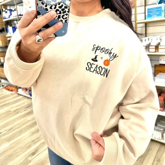 Envy Stylz Boutique Women - Apparel - Shirts - T-Shirts Spooky Season Embroidered Sweatshirt