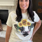 Envy Stylz Boutique Women - Apparel - Shirts - T-Shirts Sunflower Cow Graphic Tee