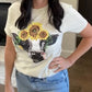 Envy Stylz Boutique Women - Apparel - Shirts - T-Shirts Sunflower Cow Graphic Tee