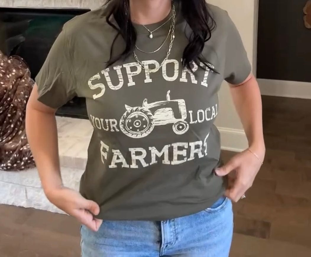 Envy Stylz Boutique Women - Apparel - Shirts - T-Shirts Support Your Local Farmers Graphic Tee