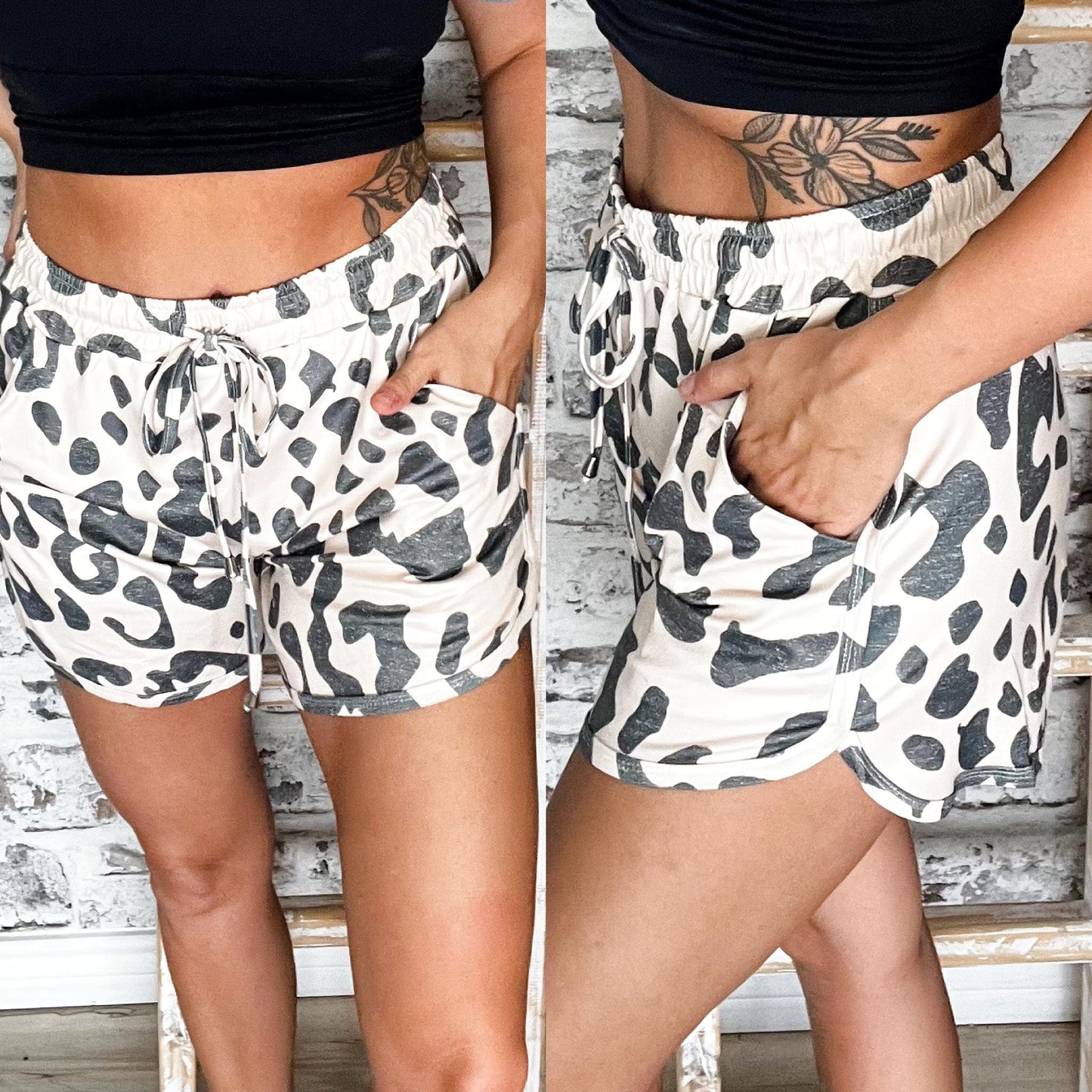 Envy Stylz Boutique Women - Apparel - Shirts - T-Shirts Tan Leopard Butter Shorts
