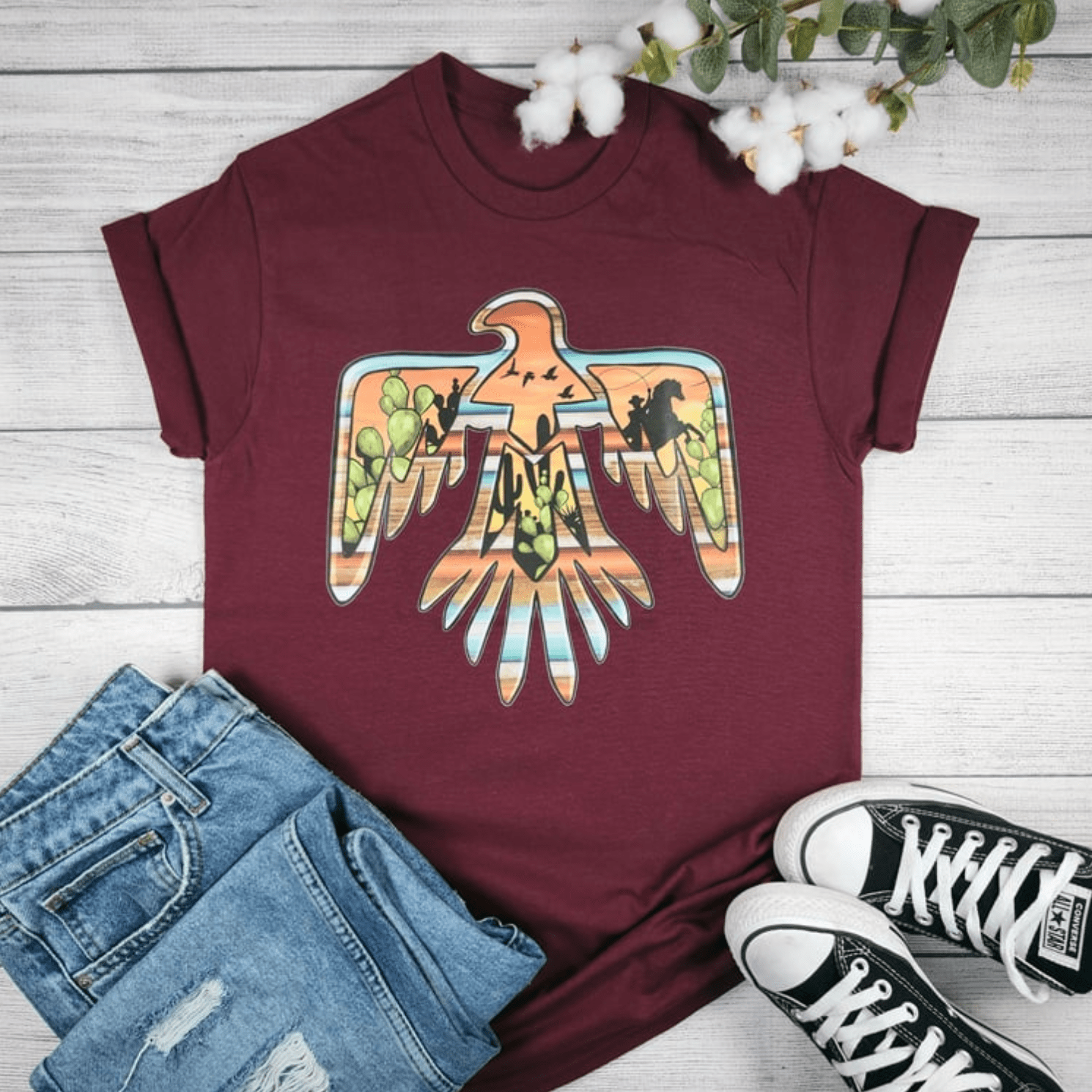 Envy Stylz Boutique Women - Apparel - Shirts - T-Shirts Thunderbird Sunset Graphic T-shirt