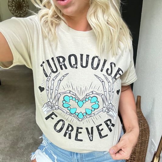 Envy Stylz Boutique Women - Apparel - Shirts - T-Shirts Turquoise Forever Graphic Tee