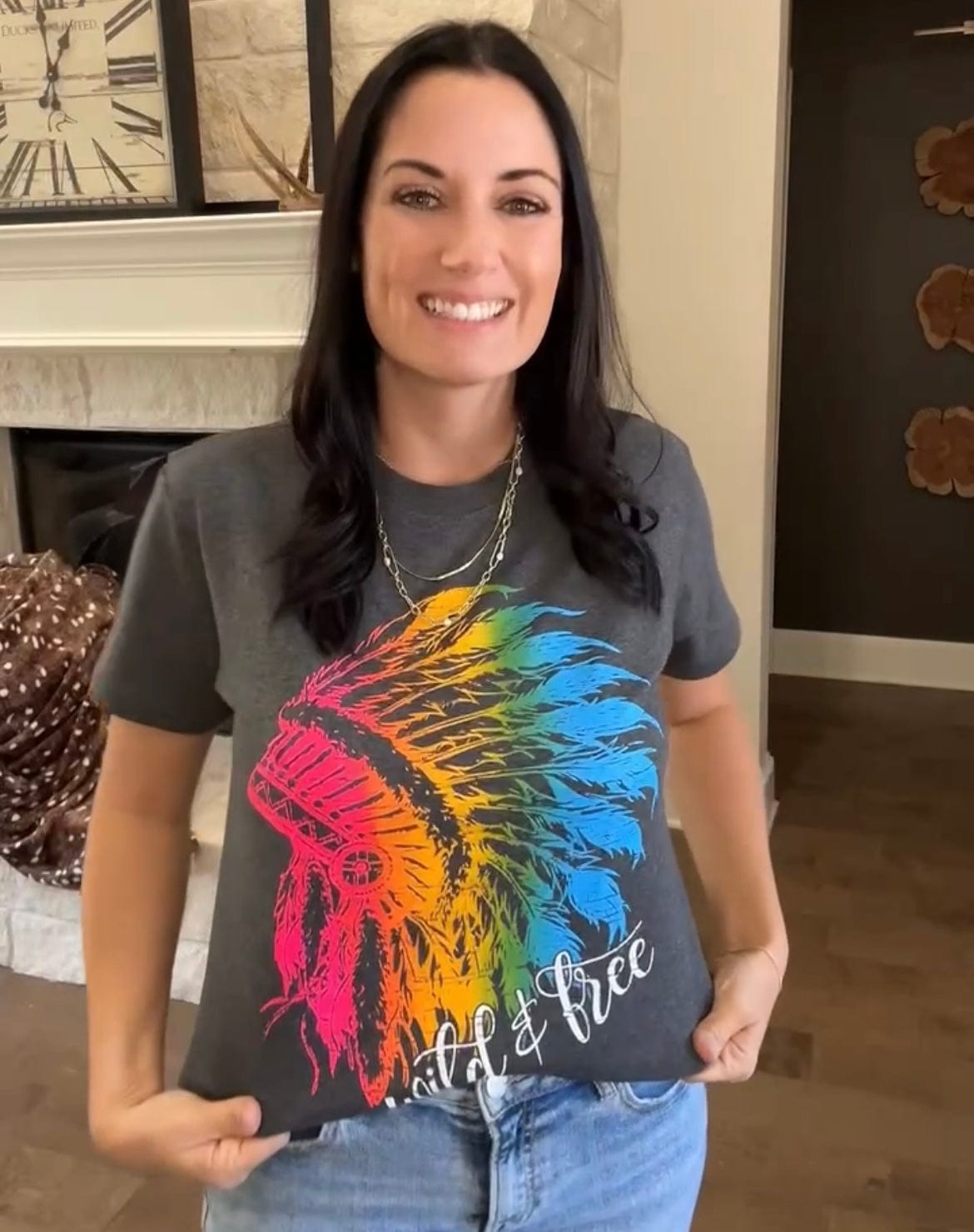 Envy Stylz Boutique Women - Apparel - Shirts - T-Shirts Wild & Free Colorful Graphic Tee