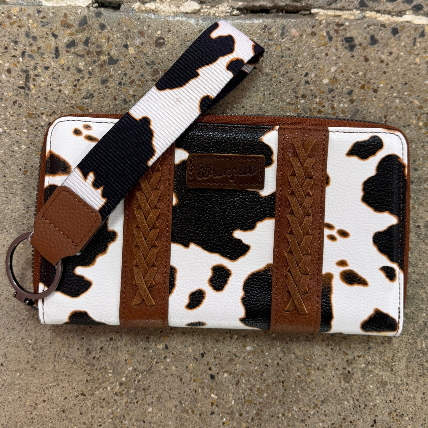 Envy Stylz Boutique Brown Wrangler Cow Print Bi-Fold Wallet