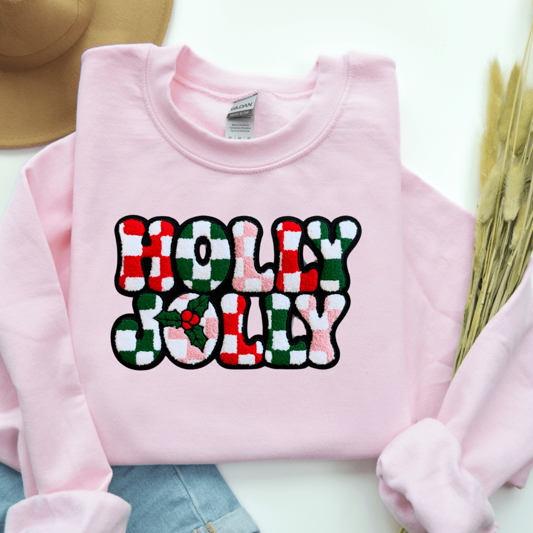 Envy Stylz Wholesale Holly Jolly Chenille Patch Sweatshirt