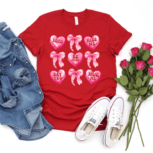 Envy Stylz Wholesale Women - Apparel - Shirts - T-Shirts Bows & Hearts Graphic Tee