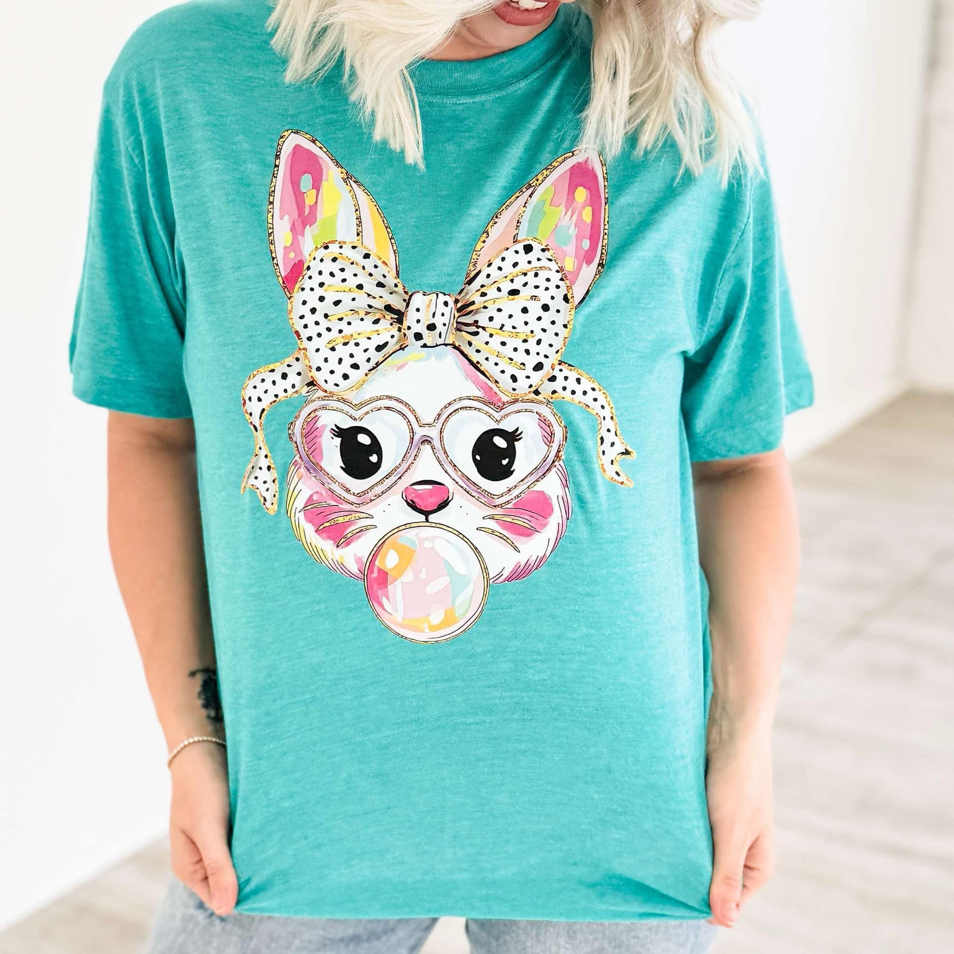 Envy Stylz Wholesale Women - Apparel - Shirts - T-Shirts Bubble Gum Bunny Graphic Tee