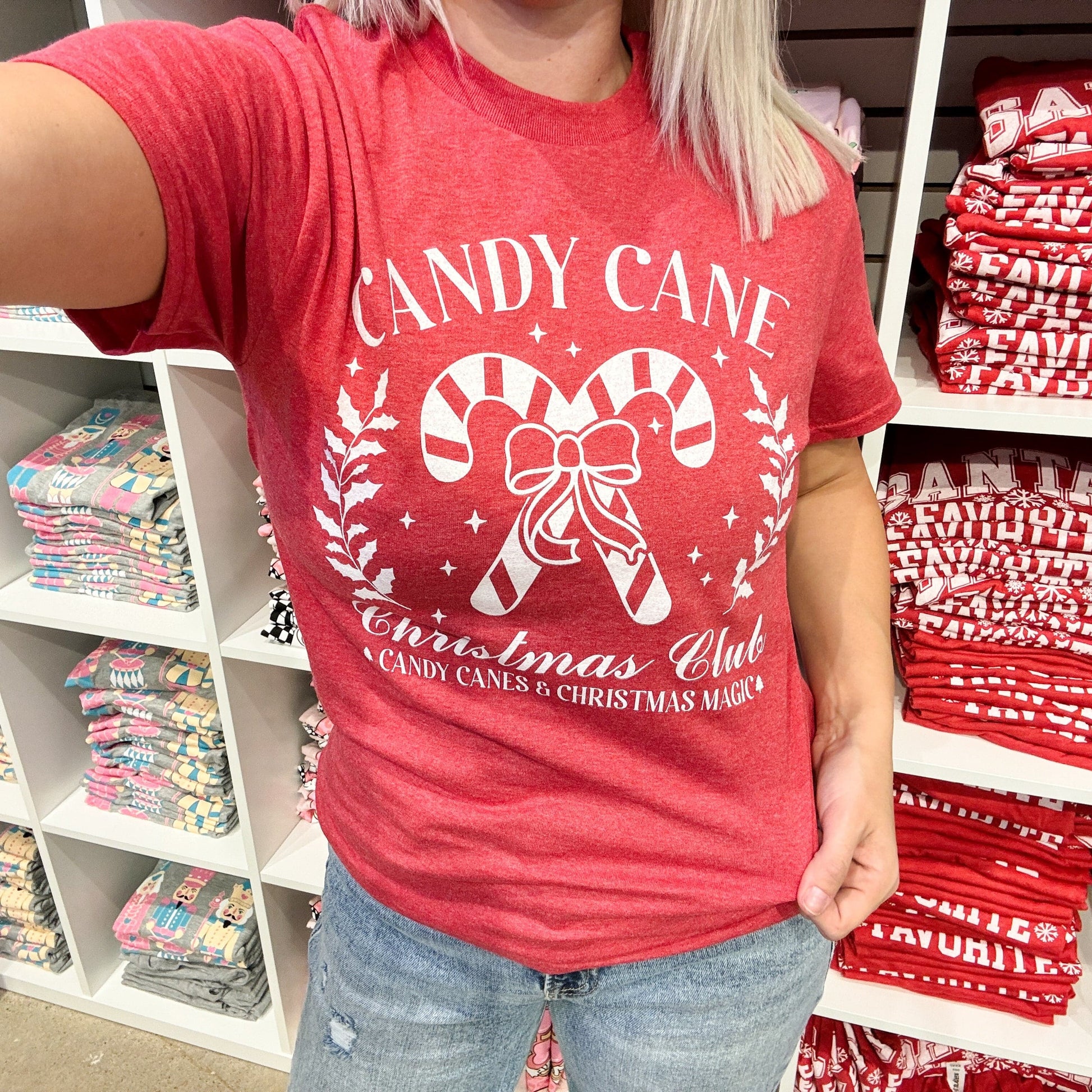 Envy Stylz Wholesale Women - Apparel - Shirts - T-Shirts Candy Cane *MARKET SPECIAL* Graphic Tee