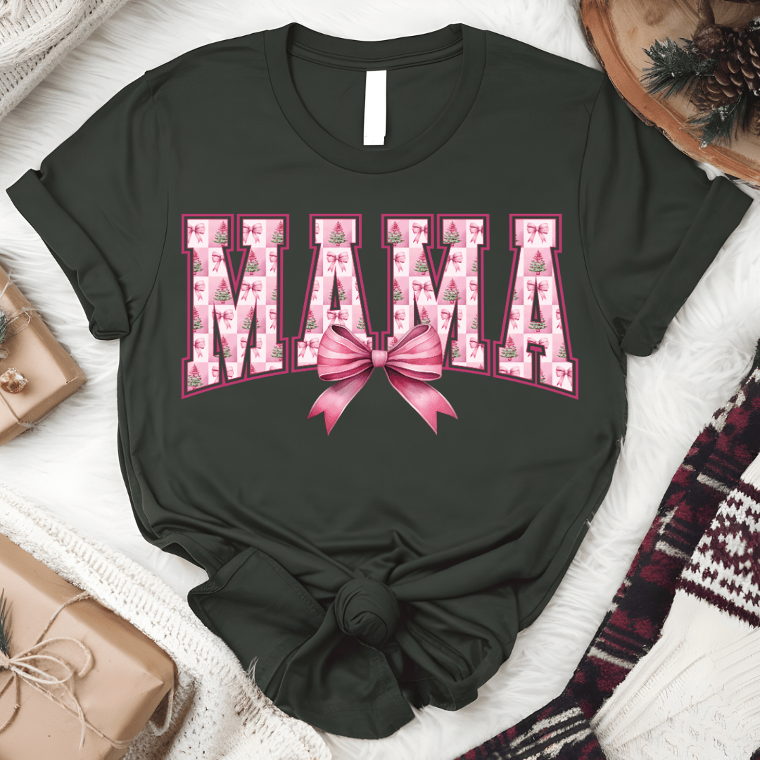 Envy Stylz Wholesale Women - Apparel - Shirts - T-Shirts Christmas Mama Bow Graphic Tee