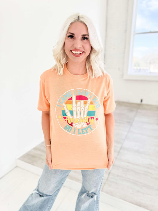 Envy Stylz Wholesale Women - Apparel - Shirts - T-Shirts Colorful Came Saw Anxiety Graphic Tee