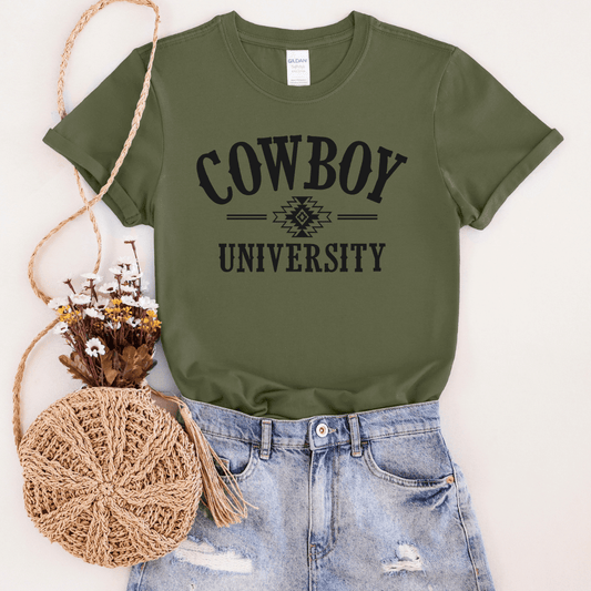 Envy Stylz Wholesale Women - Apparel - Shirts - T-Shirts Cowboy University Soft Graphic Tee