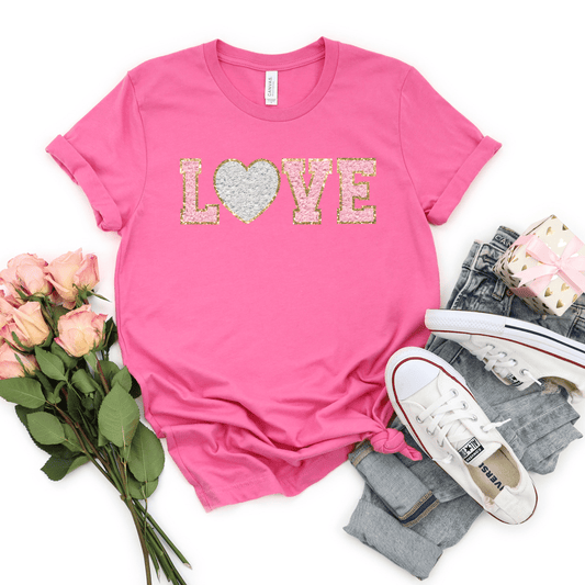 Envy Stylz Wholesale Women - Apparel - Shirts - T-Shirts Faux Love Graphic Tee