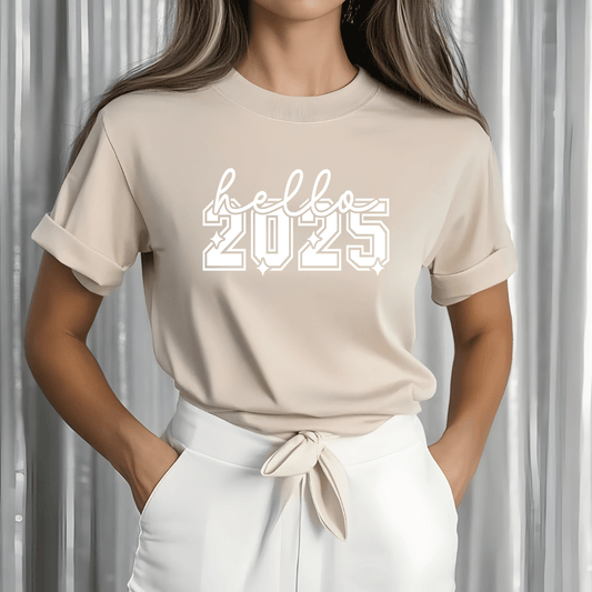 Envy Stylz Wholesale Women - Apparel - Shirts - T-Shirts Hello 2025 Graphic Tee